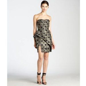A.B.S. By Allen Schwartz Floral Jacquard bustled strapless dress